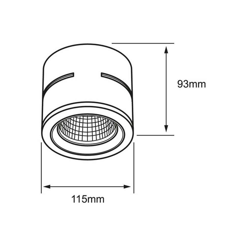 LAMPARA SPOT SOBREPONER 60W. G53 AR111 NO INCLUYE FOCO AMADIO ***TECNOLITE HAE***