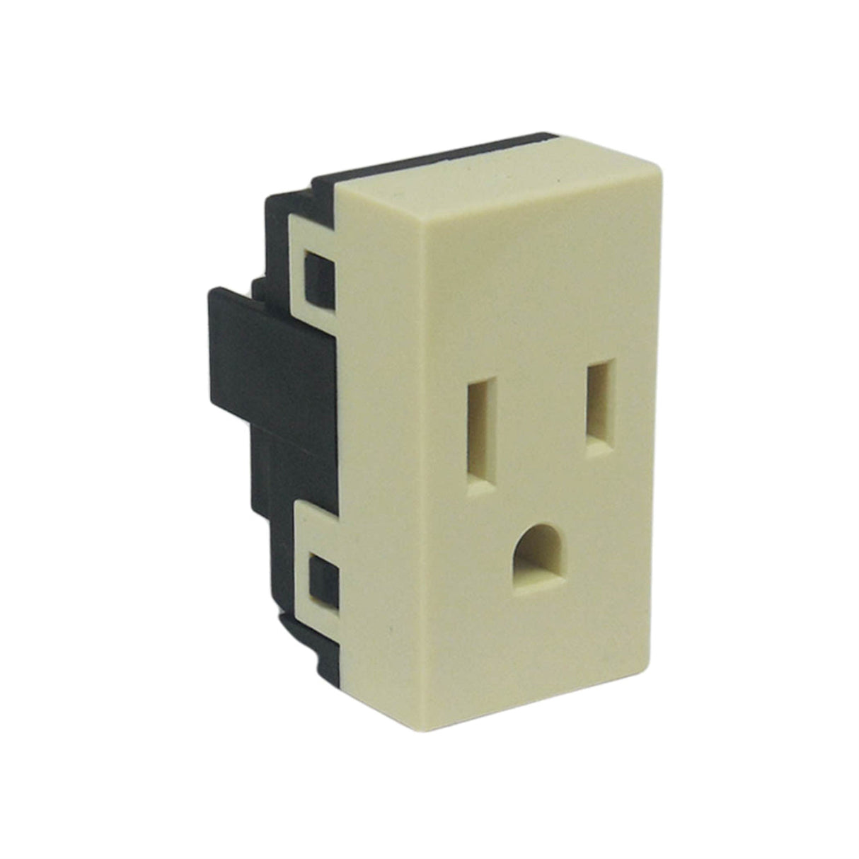 TOMACORRIENTE 15A. C/TIERRA 125-250V 2P-3H MARFIL MODULOS LEVITON X13-TOMAT-PCM