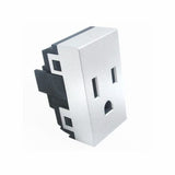 TOMACORRIENTE 15A. C/TIERRA 125-250V 2P-3H GRIS MODULOS LEVITON X15-0TOMA-PCG