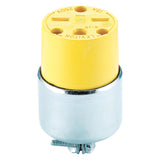 CONTACTO VINIL BLINDADO 15A/250V. 2P-3H AMARILLO 615CA-000 HOJA RECTA NEMA 6-15R LEVITON *** OFRCER  46114***