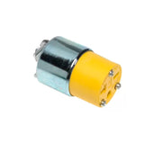 CONTACTO VINIL BLINDADO 15A/250V. 2P-3H AMARILLO 615CA-000 HOJA RECTA NEMA 6-15R LEVITON *** OFRCER  46114***