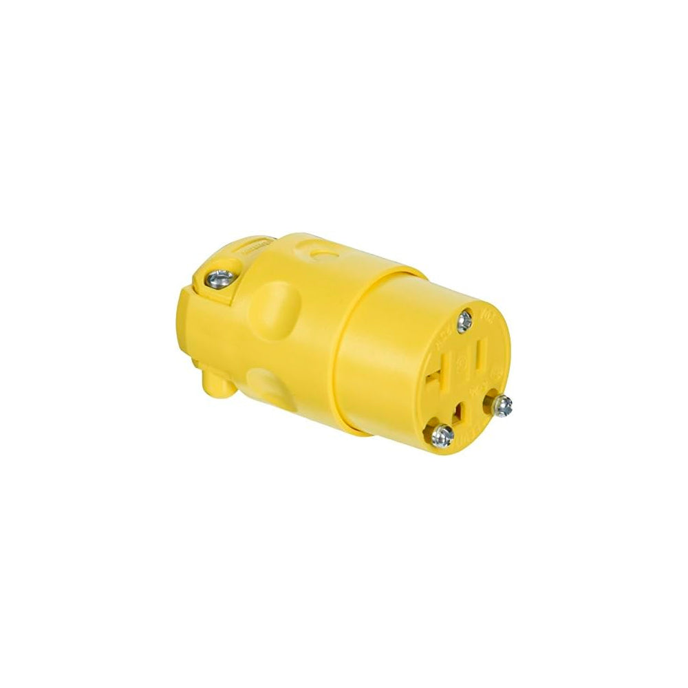CONTACTO REDONDO ENTRADA RECTA 2P 3H 15A 250V AMARILLO 615CV-000