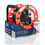 EXTENSION ELECT. C/CARRETE 15 MTS 4 ENT SEG. C/PROT. SOBRECARGA SWITCH ENC-APAG 120/240V 13A 60HZ