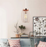 LUMINARIA COLGANTE METAL COBRE 1X60W. YARI *** HA. LUMI ***