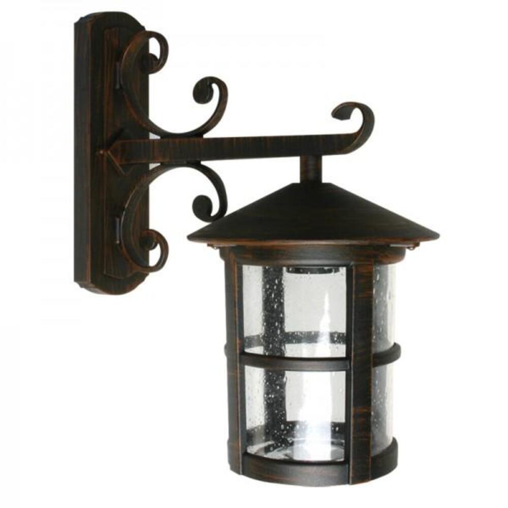 FAROL EXTERIOR SOBREPONER MURO 60W 127V E27 RUSTICO