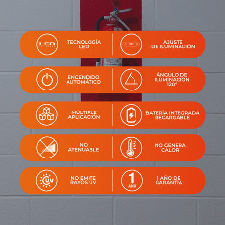LÁMPARA DE EMERGENCIA LED TECNOLITE MEBSUTA III RECARGABLE 1W LUZ DE DÍA PORTÁTIL LED INTEGRADO