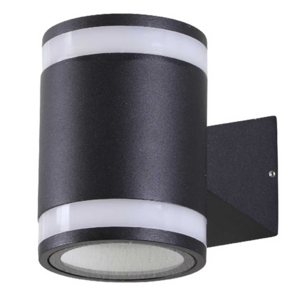 LUMINARIO LED SOBREP. MURO 6W/100-240V. 3000K LUZ SUAVE CALIDA ALUMINIO NEGRO VERITATE II