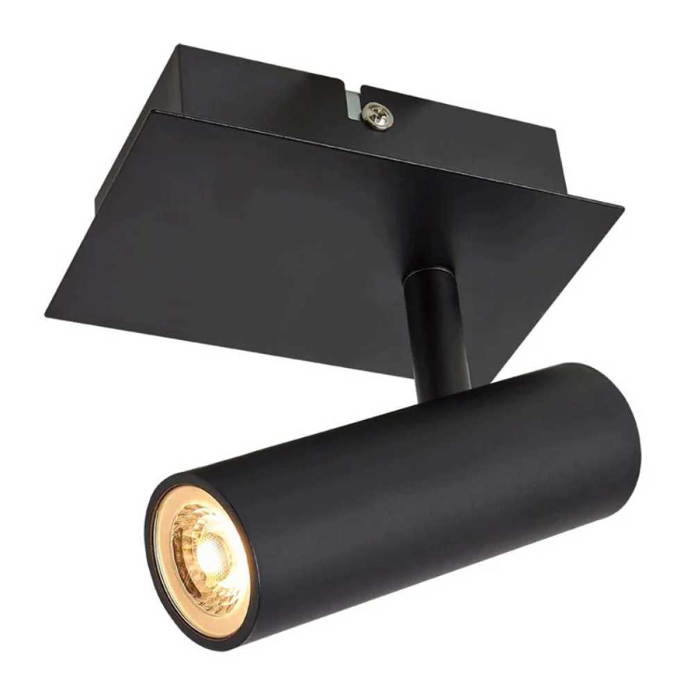 LÁMPARA DE INTERIOR LED TECNOLITE HAN I SPOT PARA SOBREPONER 6W LUZ SUAVE CÁLIDA DIRIGIBLE NEGRO