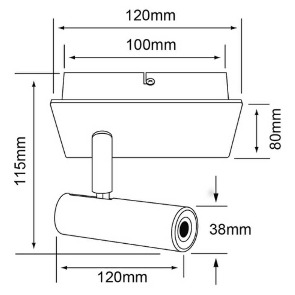 LÁMPARA DE INTERIOR LED TECNOLITE HAN I SPOT PARA SOBREPONER 6W LUZ SUAVE CÁLIDA DIRIGIBLE NEGRO
