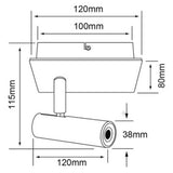 LÁMPARA DE INTERIOR LED TECNOLITE HAN I SPOT PARA SOBREPONER 6W LUZ SUAVE CÁLIDA DIRIGIBLE NEGRO
