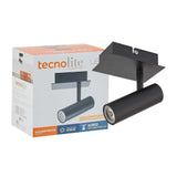 LÁMPARA DE INTERIOR LED TECNOLITE HAN I SPOT PARA SOBREPONER 6W LUZ SUAVE CÁLIDA DIRIGIBLE NEGRO