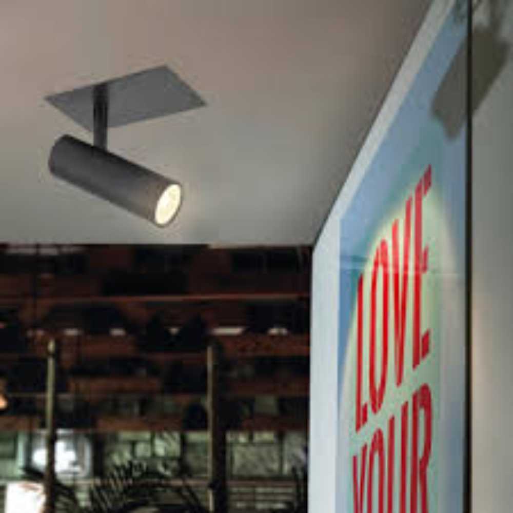LÁMPARA DE INTERIOR LED TECNOLITE HAN I SPOT PARA SOBREPONER 6W LUZ SUAVE CÁLIDA DIRIGIBLE NEGRO