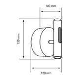 LAMPARA DE PARED ARBOTANTE LED 6W LUZ CALIDA BRILLANTE DIRECTA/INDIRECTA DIRIGIBLE IRC90 NO ATENUABLE BCO