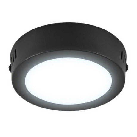 LUM LED SOBREPONER REDONDO 6W 6500K 100-240V NEGRO