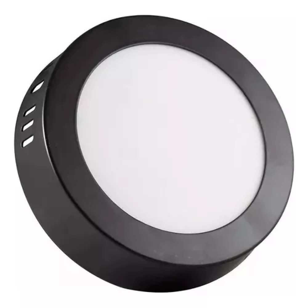 LUM LED SOBREPONER REDONDO 6W 6500K 100-240V NEGRO