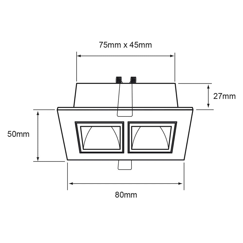 LAMPARA EMPOTRABLE LED TECNOLITE LUCIDA II 6.5W LUZ SUAVE CÁLIDA BASE GU10