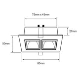LAMPARA EMPOTRABLE DOWNLIGHT LED 6 W LUZ CALIDA BRILLANTE NO ATENUABLE 6YDLED3162MV30N