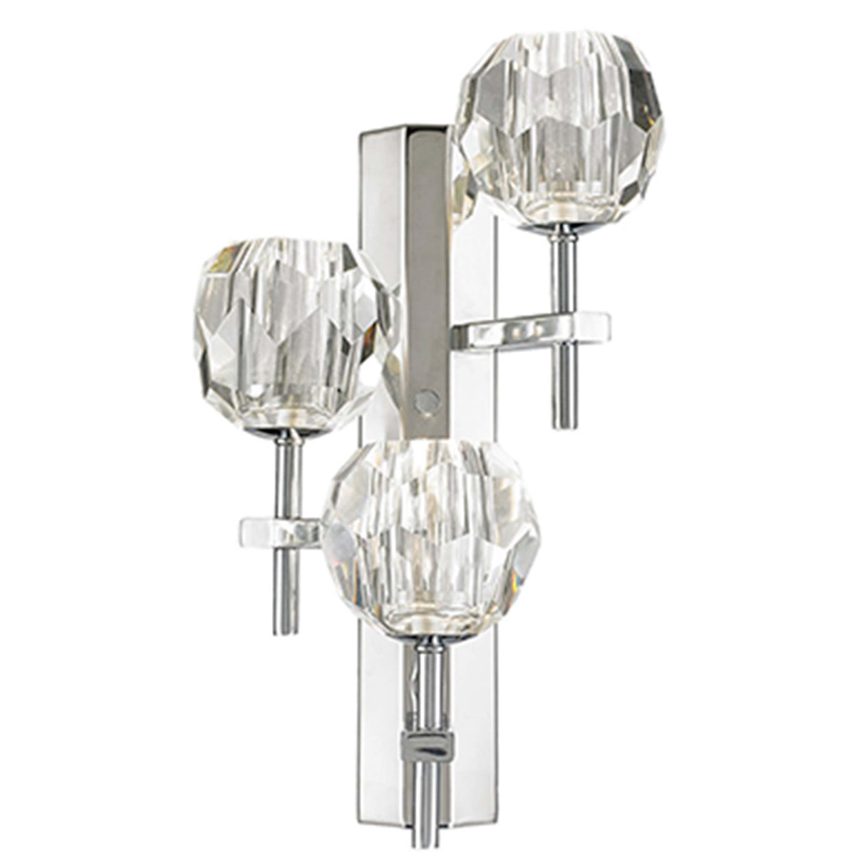 LUMINARIA DE PARED CRISTAL/CROMO 3 X 40 W VETRI STRATTO *** HA. LUMI ***