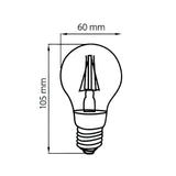 FOCO A19 360 LED FILAMENTO 7 W LUZ CALIDA SUAVE BASE E27 NO ATENUABLE