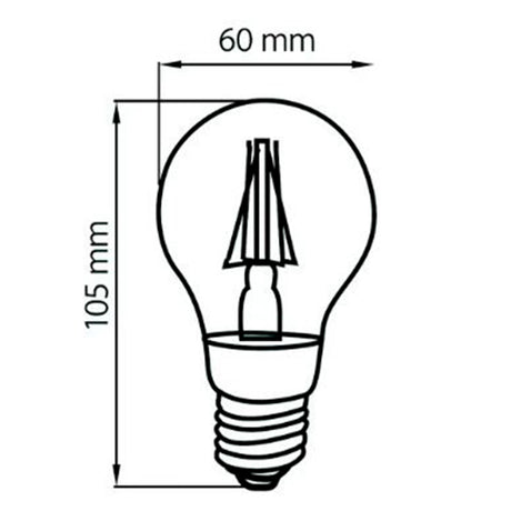 FOCO FILAMENTO LED 7W/127V. 2700K LUZ SUAVE CALIDA