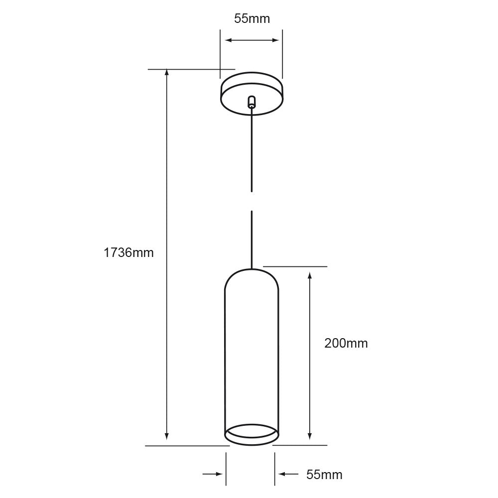 COLGANTE METÁLICO LED TECNOLITE AZHA I 1.73M DE ALTURA 7W LUZ SUAVE CÁLIDA LED INTEGRADO *** EXHIBIDO ***