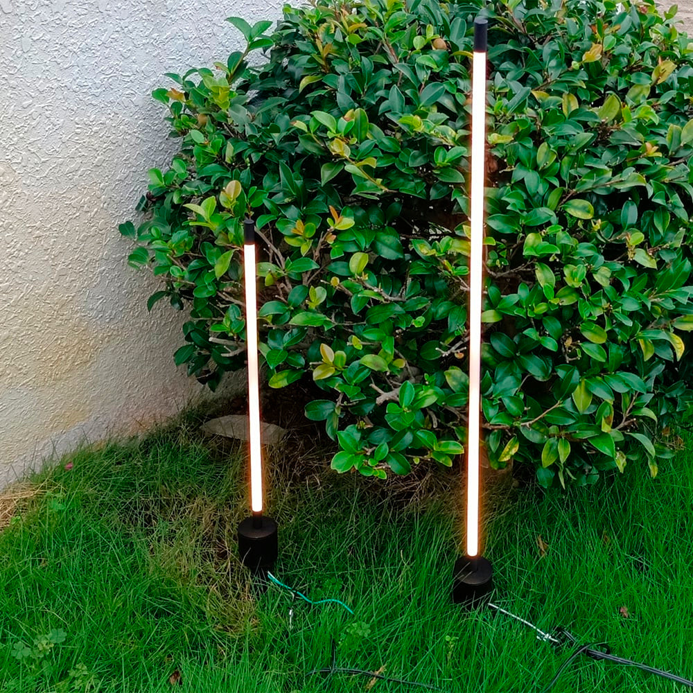 LUMINARIO EXT ESTACA DECORATIVA LED 7W 30K NEGRO