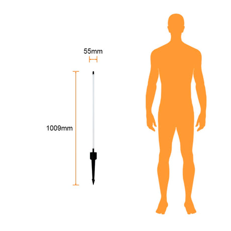 LUMINARIO EXT ESTACA DECORATIVA LED 7W 30K NEGRO