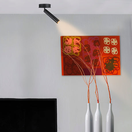 INT SPOTS SOBREP LED 7W 100-240V 3000K 250LM NEGRO *** EXHIBIDO ***