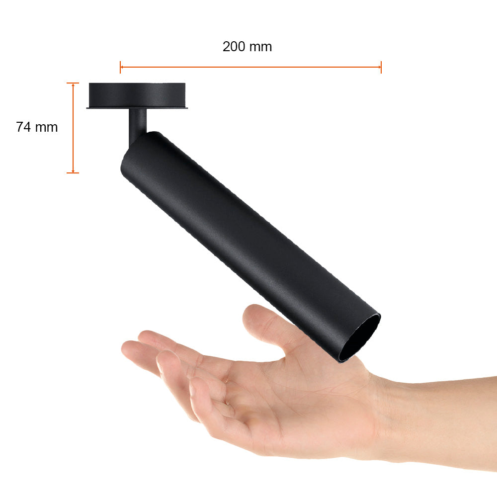 INT SPOTS SOBREP LED 7W 100-240V 3000K 250LM NEGRO *** EXHIBIDO ***