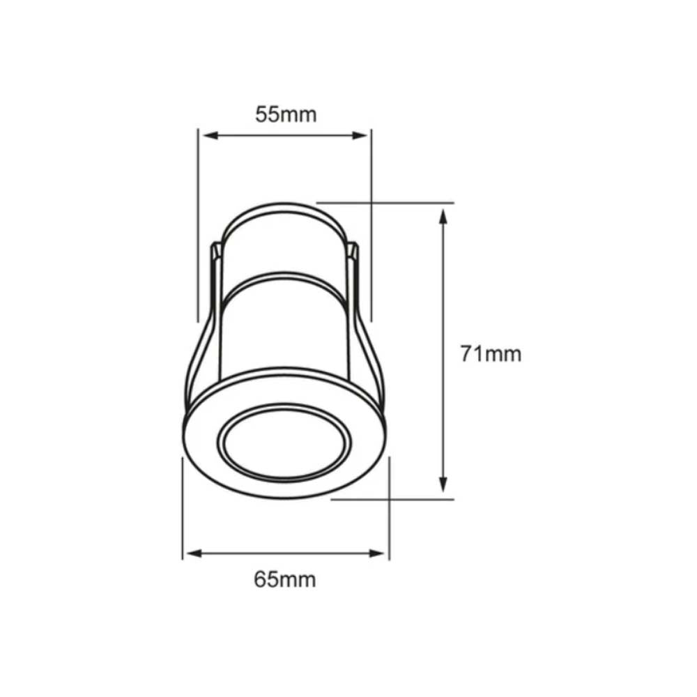 LAMPARA EMPOTRABLE DOWNLIGHT LED 7 W IRC 90 OPTICA DARK LIGHT LUZ CALIDA BRILLANTE *** HAE ***