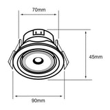 LÁMPARA EMPOTRABLE LED TECNOLITE REGULUS 7W LUZ SUAVE CÁLIDA BLANCO