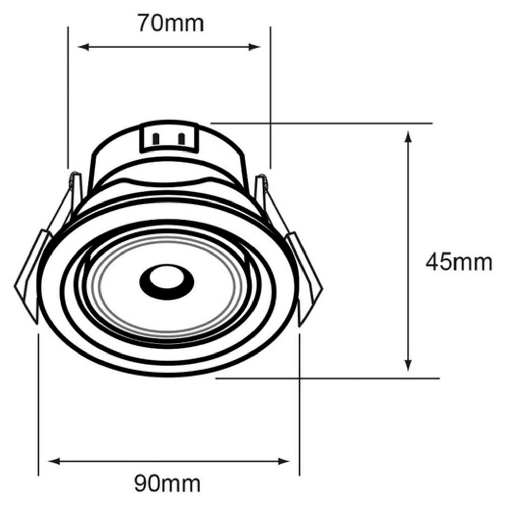 LÁMPARA EMPOTRABLE LED TECNOLITE REGULUS 7W LUZ DE DÍA BLANCO