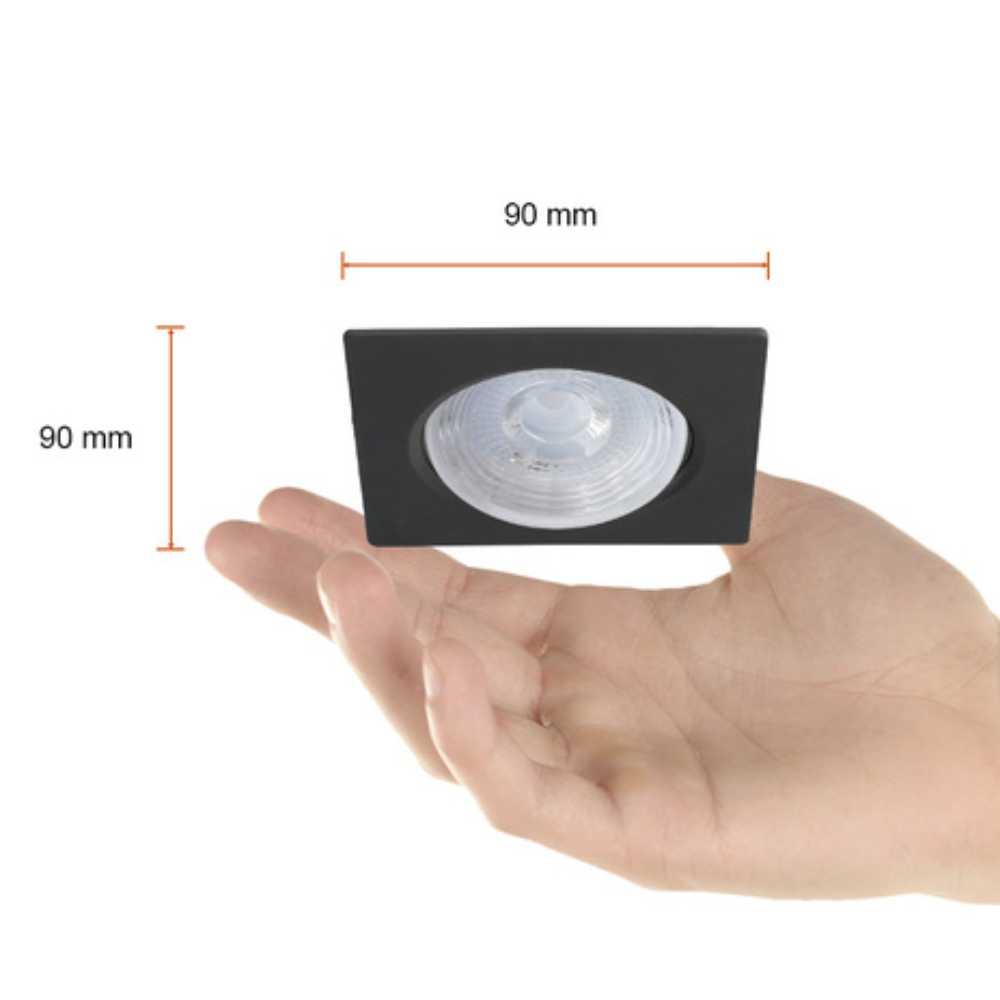 LÁMPARA EMPOTRABLE LED TECNOLITE ALCOR 7W LUZ DE DÍA NEGRO