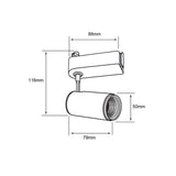 LÁMPARA DE INTERIOR LED TECNOLITE BEID I SPOT PARA RIEL 7W LUZ SUAVE CÁLIDA BLANCO