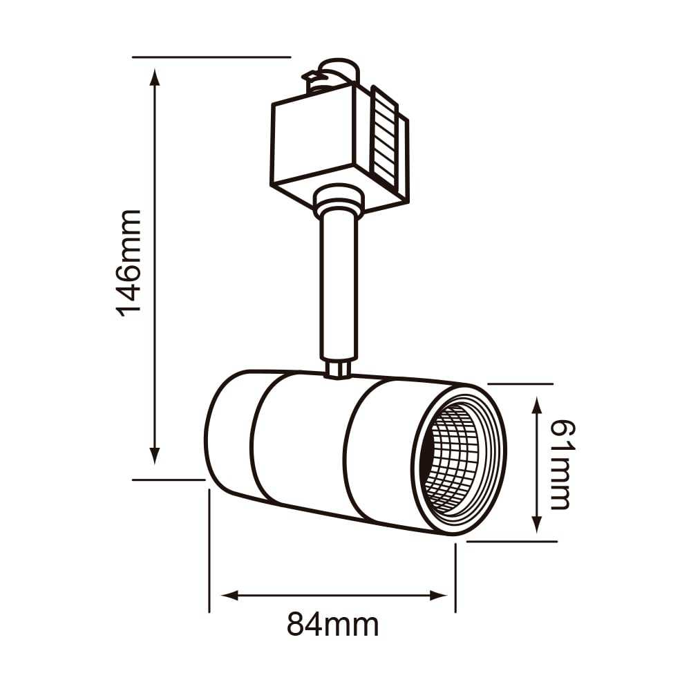 LÁMPARA DE INTERIOR TECNOLITE HALLEY SMART 7W SPOT DE RIEL LUZ RGB Y BLANCA ATENUABLE COMPATIBLE CON APP MÓVIL Y ASISTENTES DE VOZ NEGRO