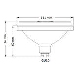 LED AR111 IRC90 24G 10W2700K750LM BIVGU10