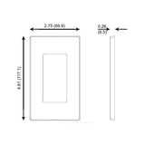 PLACA DECORA PLUS 1 MODULO COLOR GRIS MCA LEVITON