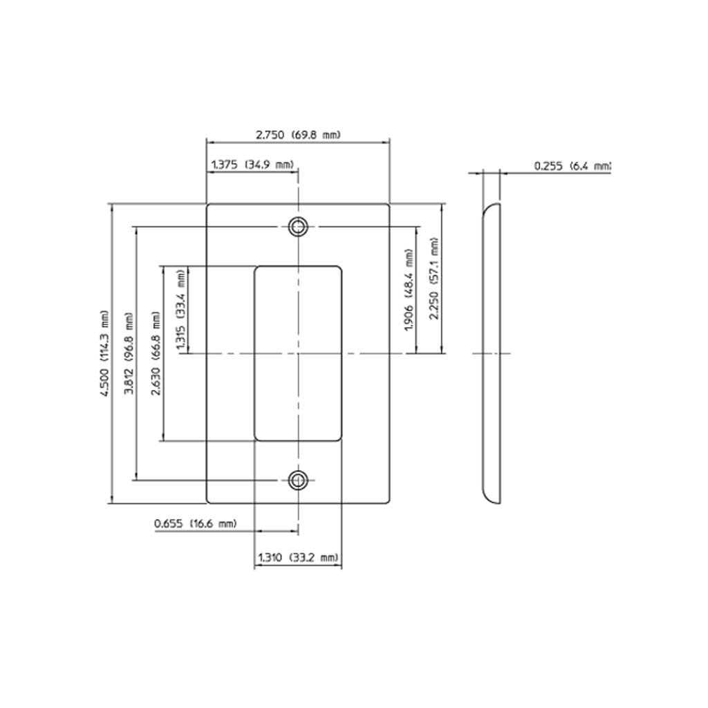 PLACA DECORA 1 UNIDAD NYLON ROJA 80401-0NR LEVITON