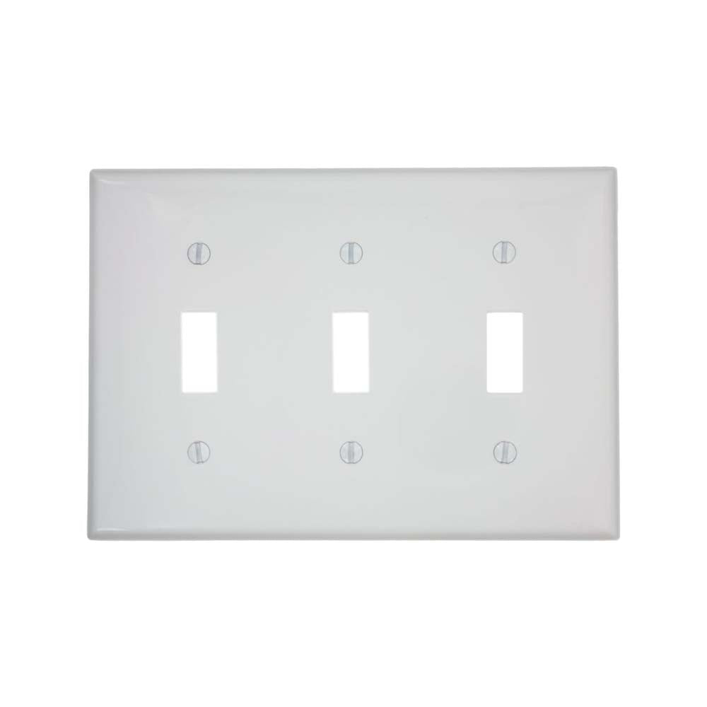 PLACA NYLON P/3 APAGADORES DE PALANCA COLOR BLANCO