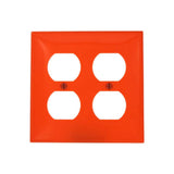 PLACA PARA 2 RECEPTACULOS DUPLEX NYLON COLOR NARANJA LEVITON