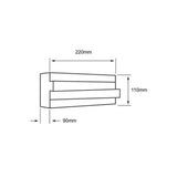 LUMINARIO INTERIOR DECORATIVO P/PARED 12W 100-240V G9X2 ***TECNOLITE HAE***