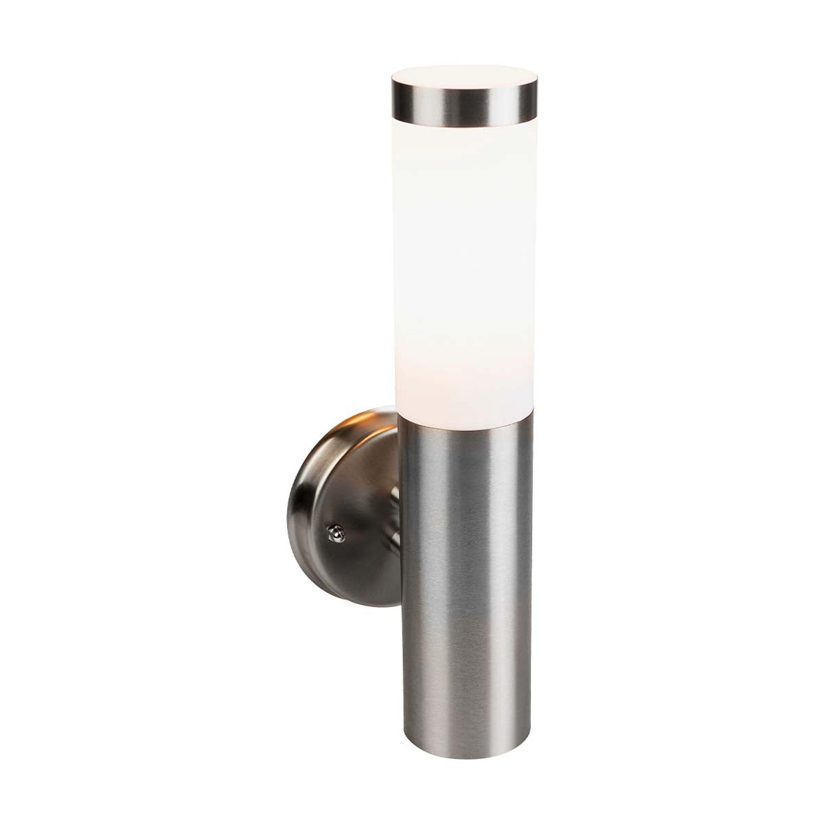 LUMINARIO A MURO CALUX 40W 127V IP54 E27 ACABADO ACERO INOXIDABLE 8102