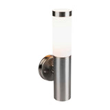 LUMINARIO A MURO CALUX 40W 127V IP54 E27 ACABADO ACERO INOXIDABLE 8102