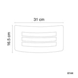 LUMINARIO A MURO CALUX 40W 127V IP54 E27 ACABADO ACERO INOXIDABLE 8144