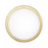 LUMINARIO DE TECHO EGLO PLANET BASE E26 DE 60W BRONCE Y CRISTAL BLANCO *** HA. LUMI ***