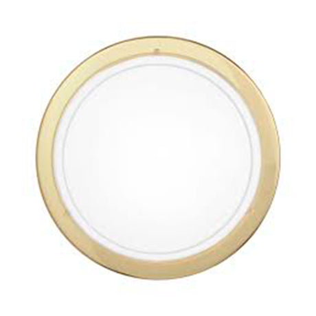 LUMINARIO DE TECHO EGLO PLANET BASE E26 DE 60W BRONCE Y CRISTAL BLANCO *** HA. LUMI ***