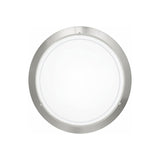 LUMINARIO DE TECHO EGLO PLANET BASE E26 DE 60W NIQUEL SATINADO Y CRISTAL BLANCO