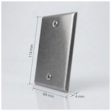 PLACA DE ACERO INOXIDABLE CIEGA LEVITON