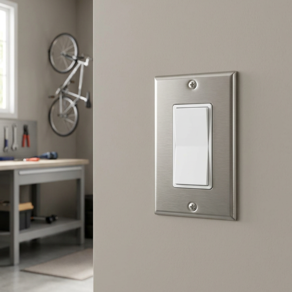 PLACA DE ACERO INOXIDABLE DECORA 1 GANG ANTIMICROBIANO 84401-A40 LEVITON *** OFRECER LEV063 ***