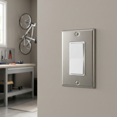 PLACA DE ACERO INOXIDABLE DECORA 1 GANG ANTIMICROBIANO 84401-A40 LEVITON *** OFRECER LEV063 ***